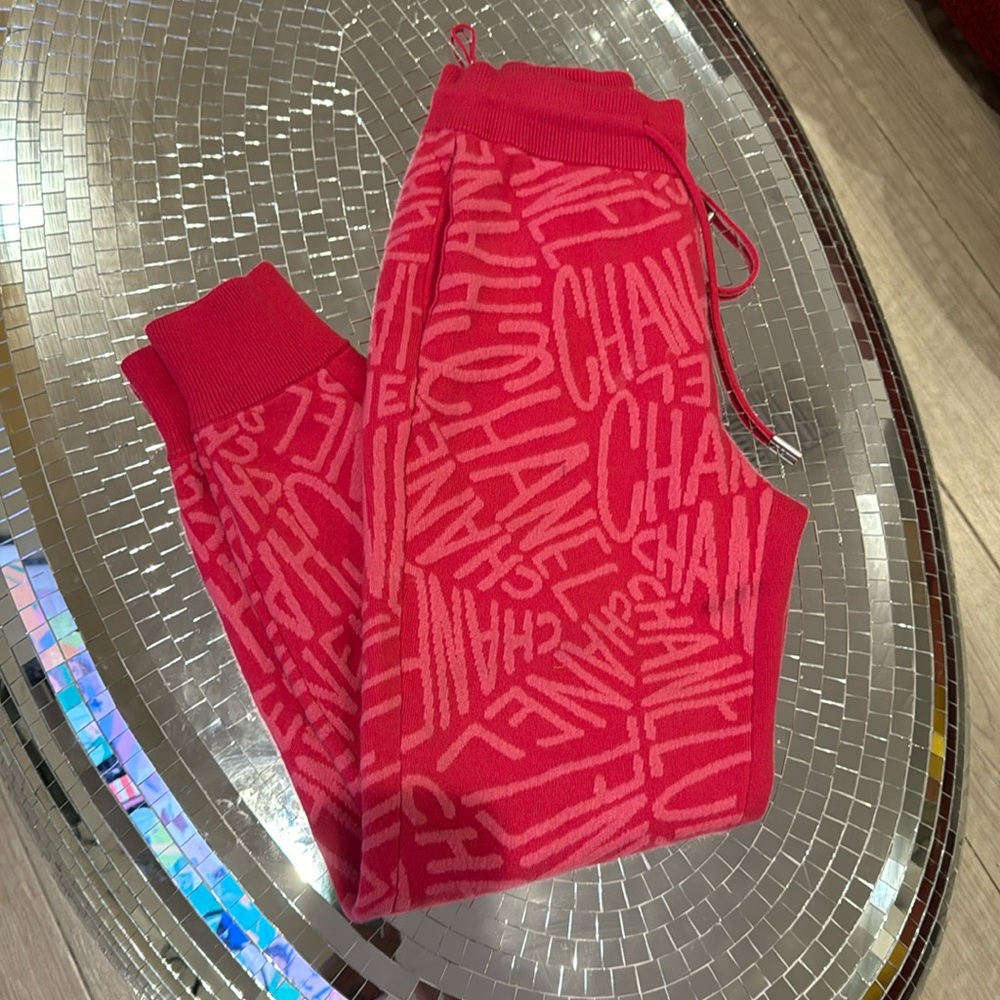 Authentic Chanel Cashmere Logo Pants